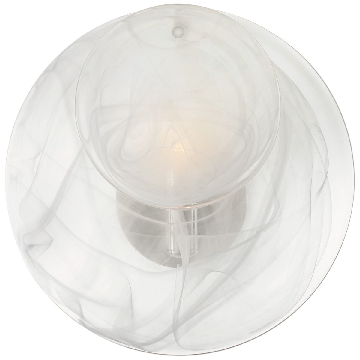 Loire Small Sconce with White Strie Glass | Highlight image