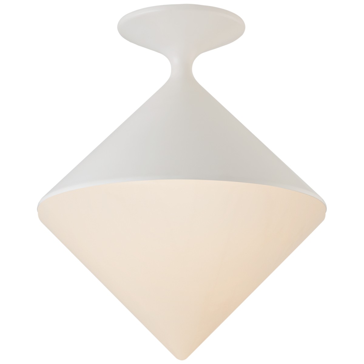 Sarnen Small Flush Mount with White Glass