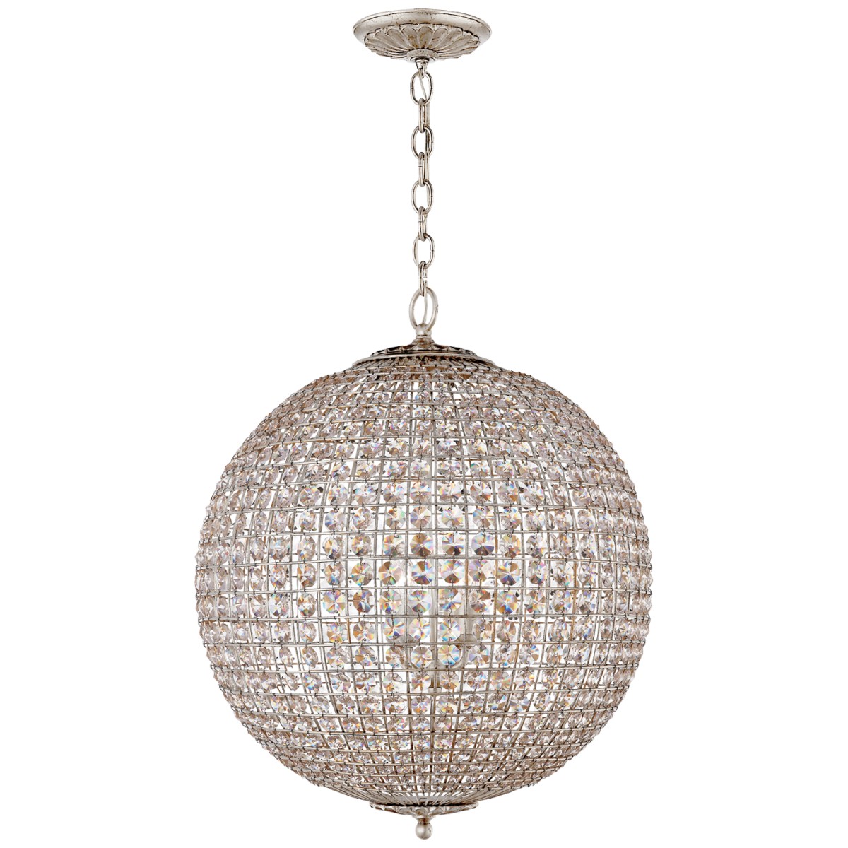 Renwick Large Sphere Chandelier with Crystal