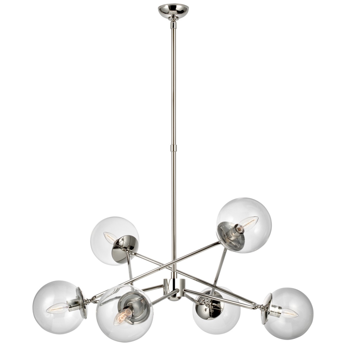 Turenne Large Dynamic Chandelier with Clear Glass