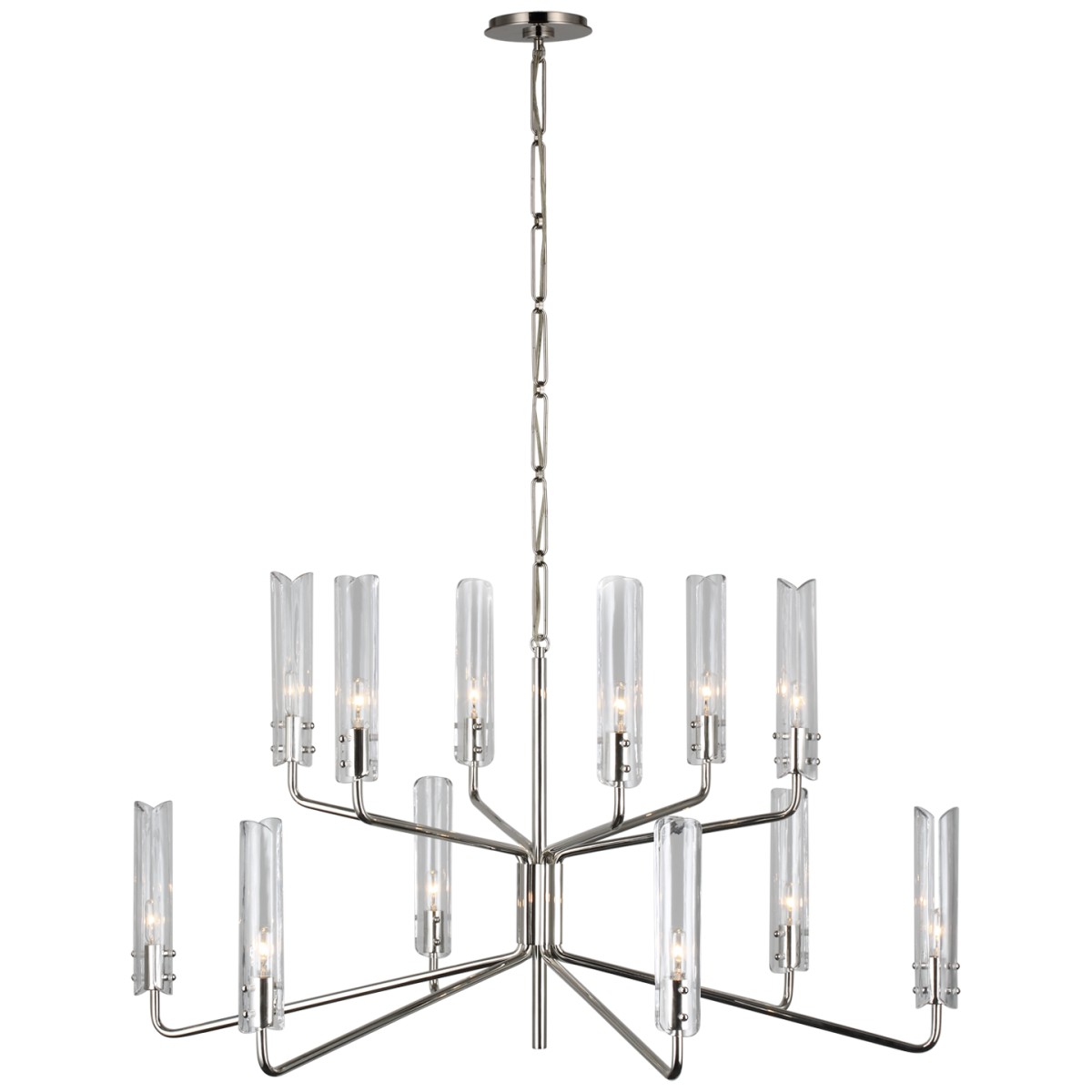 Casoria Large Two-Tier Chandelier with Clear Glass | Highlight image