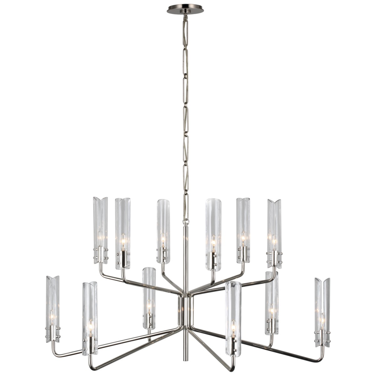 Casoria Large Two-Tier Chandelier with Clear Glass