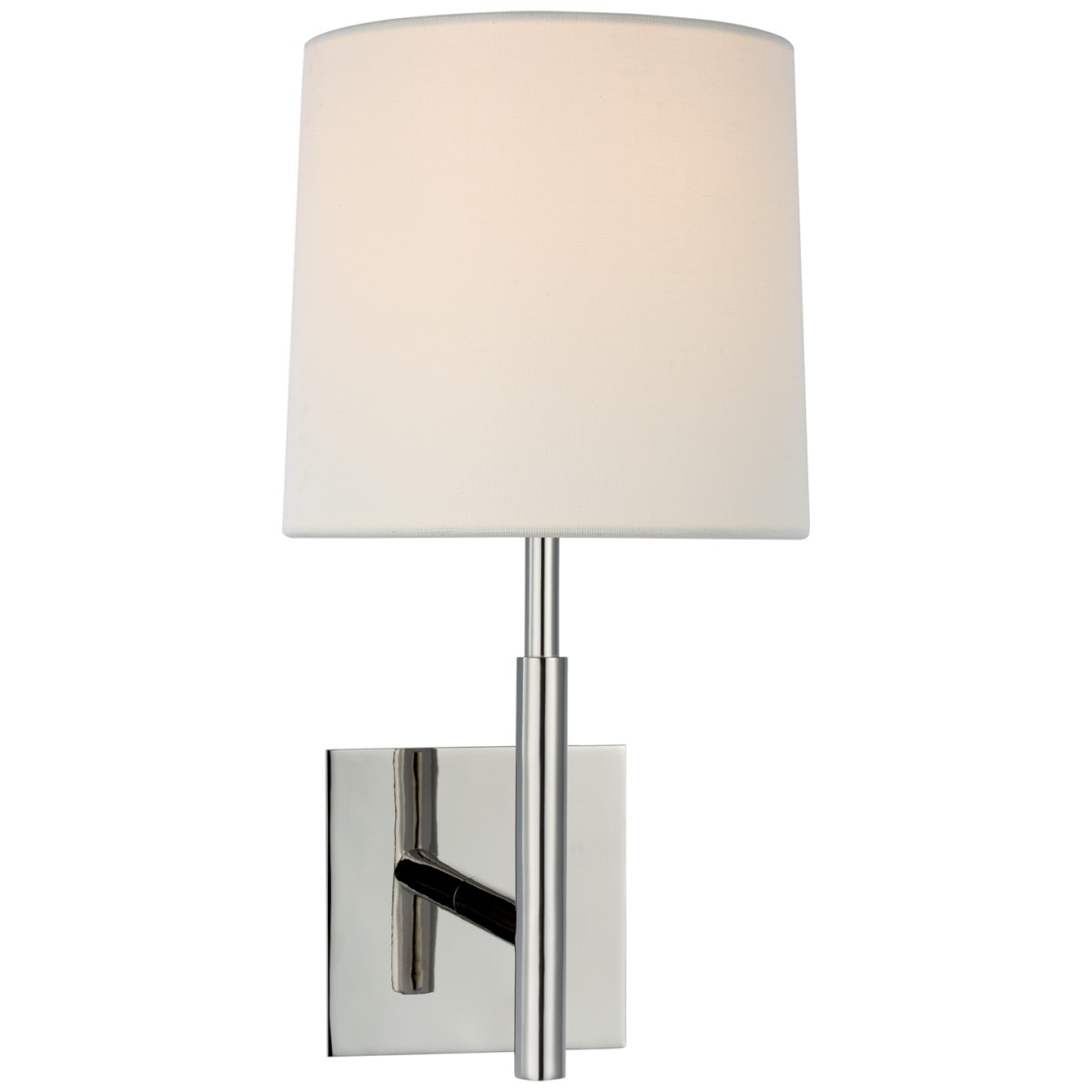 Clarion Medium Library Sconce with Linen Shade | Highlight image