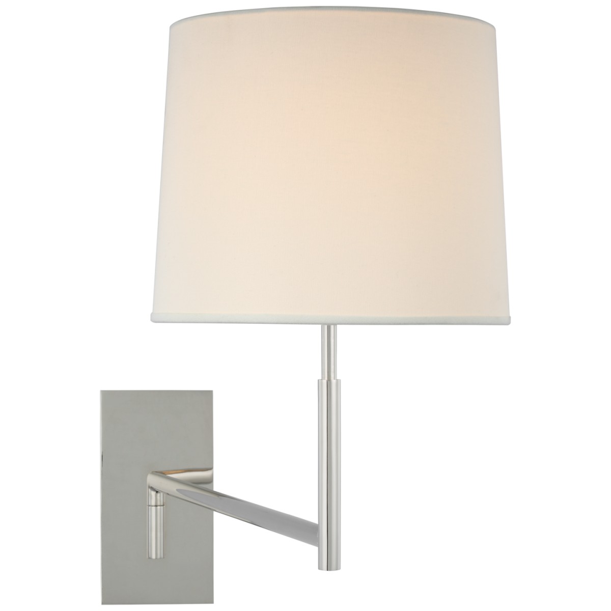Clarion Medium Articulating Sconce with Linen Shade | Highlight image