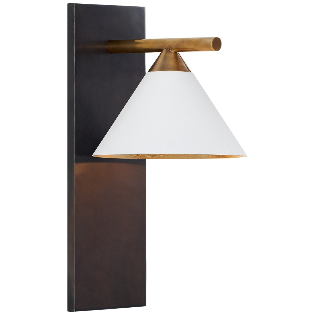 Cleo Sconce in Bronze and Antique-Burnished Brass