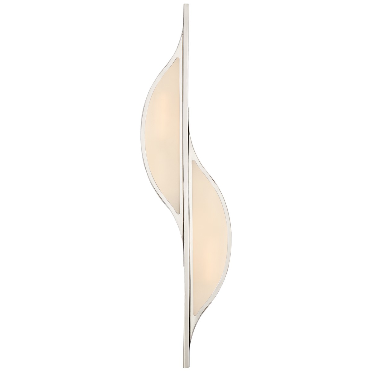 Avant Large Curved Sconce with Frosted Glass