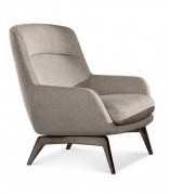 BELT Leather armchair with armrests By Minotti