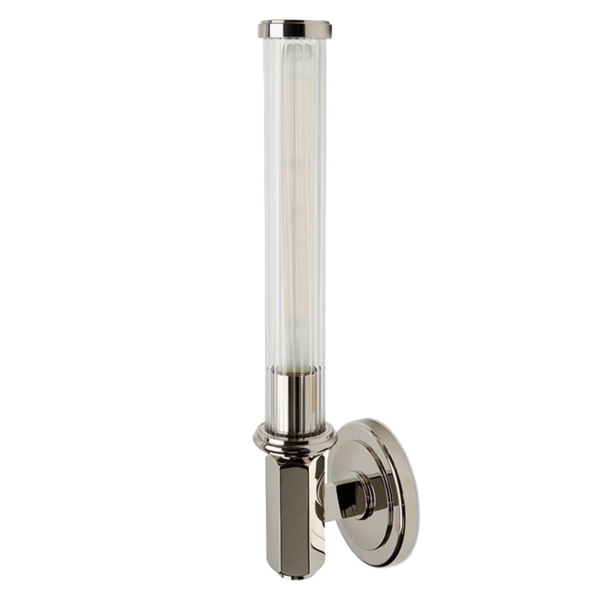 Regulator Wall Mounted Single Sconce with Fluted Glass Shade