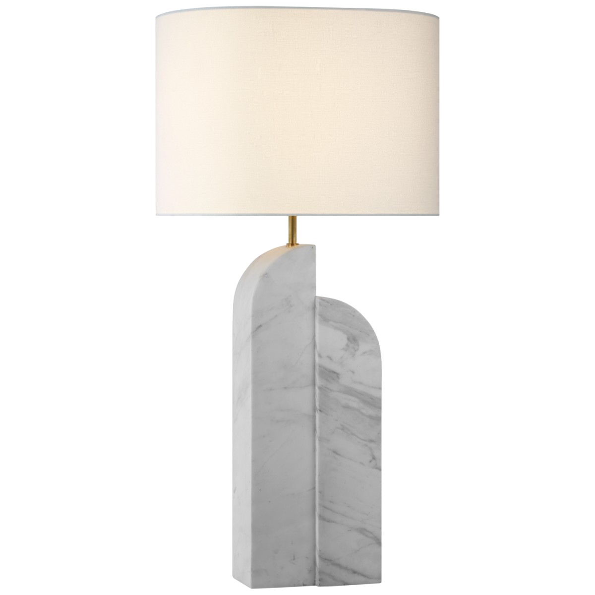 Savoye Large Right Table Lamp with Linen Shade