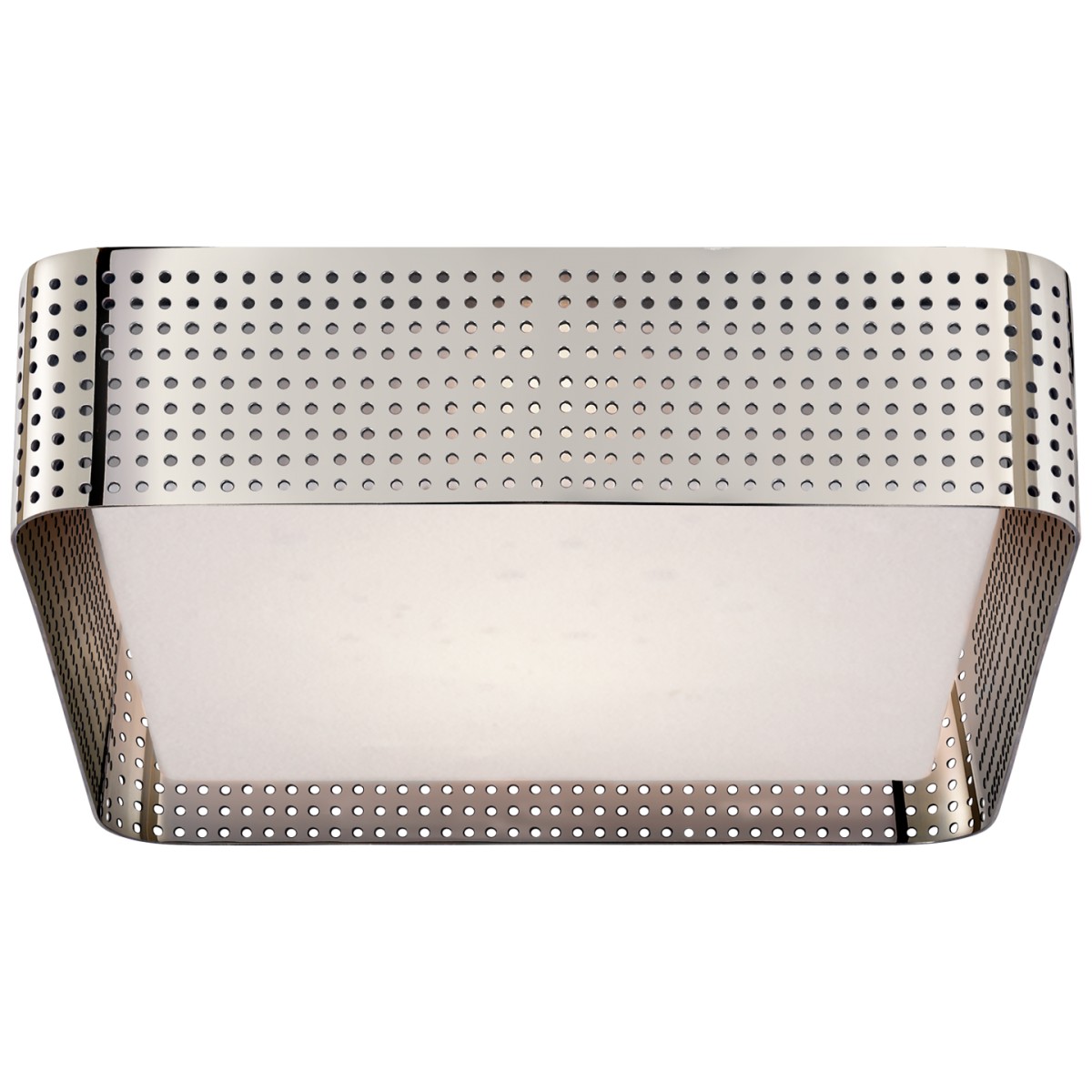 Precision Large Square Flush Mount with Clouded Glass | Highlight image