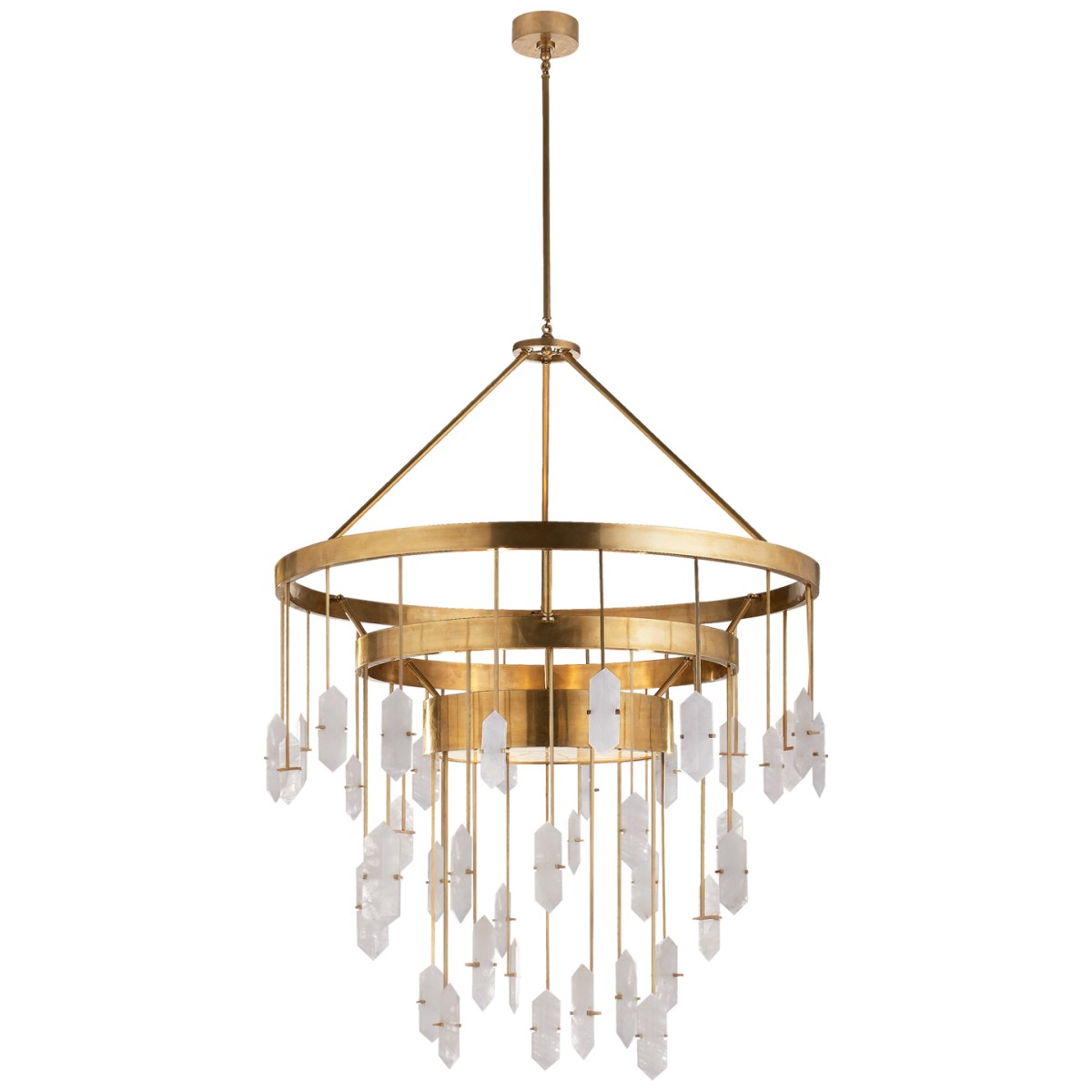 Halcyon Large Three Tier Chandelier with Quartz