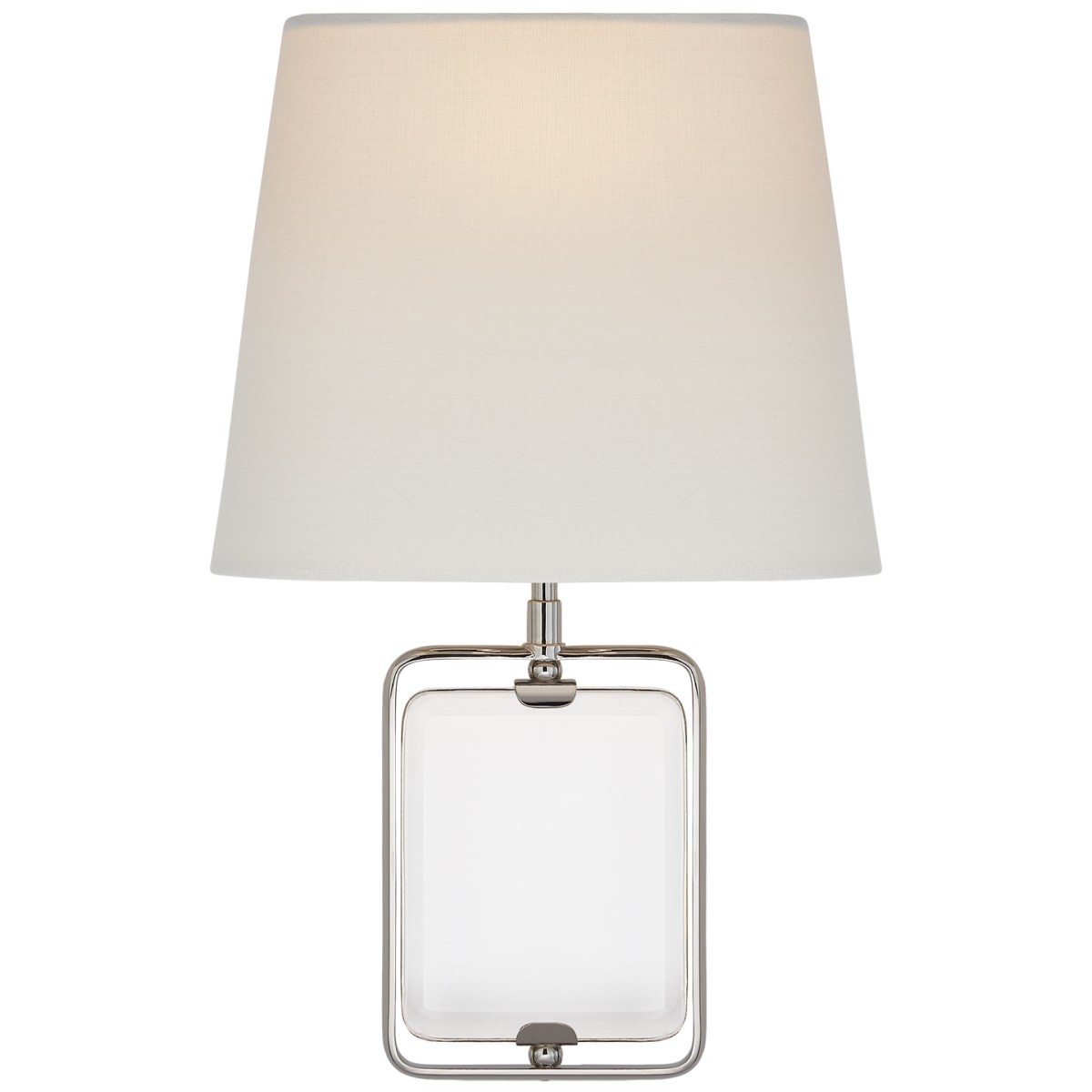 Henri Framed Jewel Sconce with Linen Shade