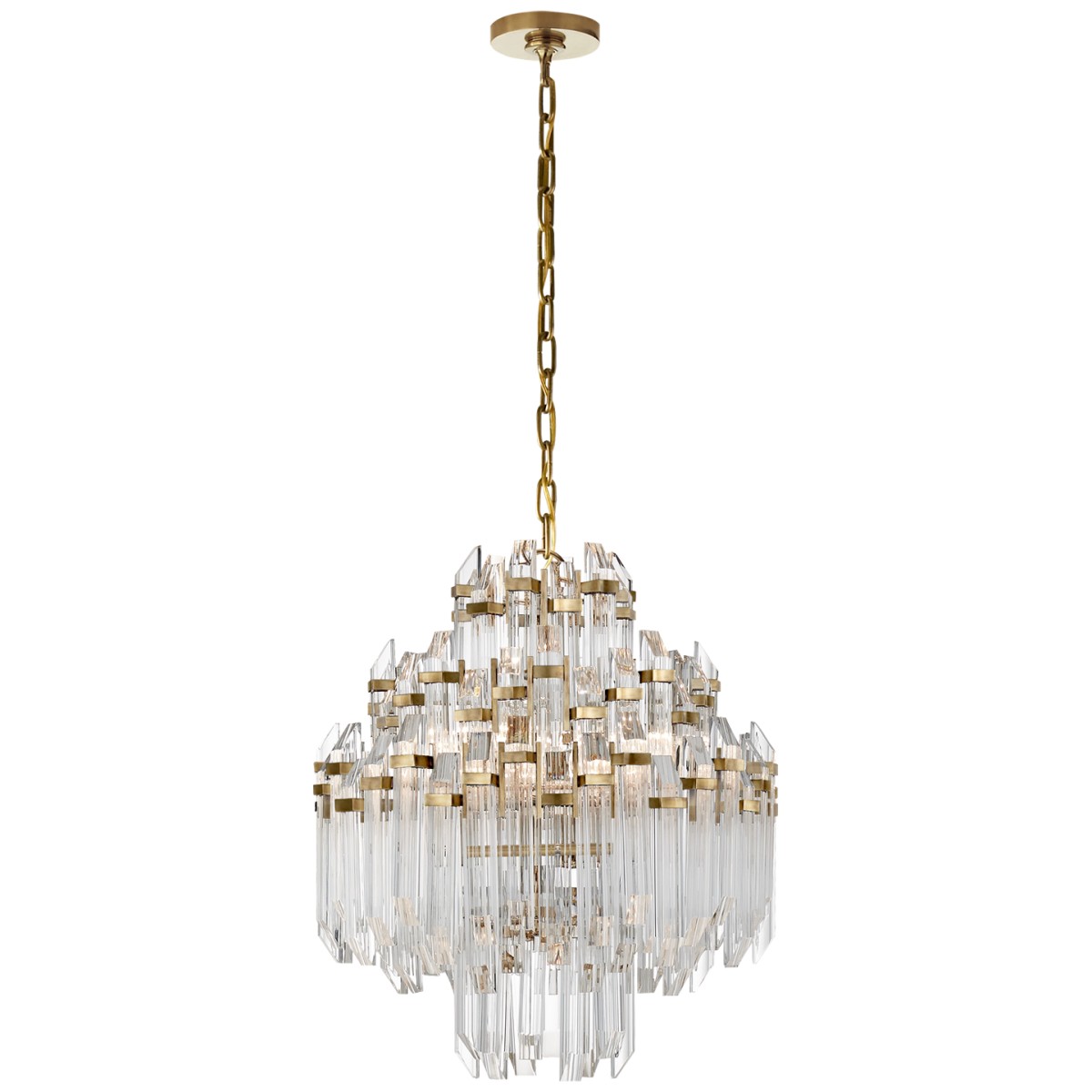 Adele Four Tier Waterfall Chandelier with Clear Acrylic | Highlight image