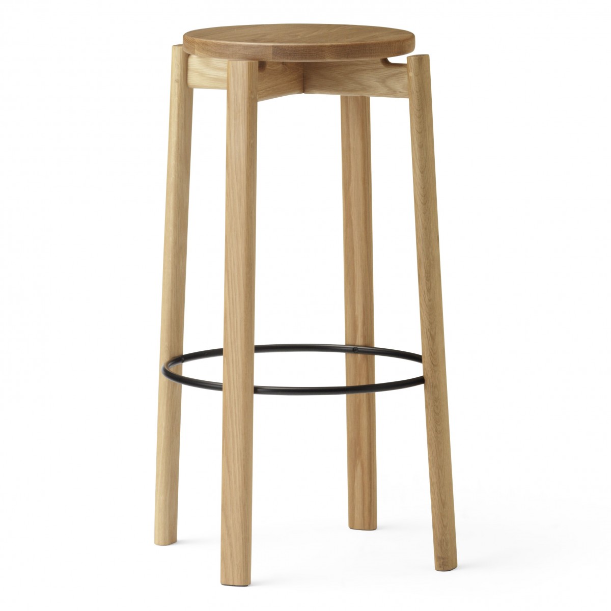 Passage Bar Stool, Wooden Seat