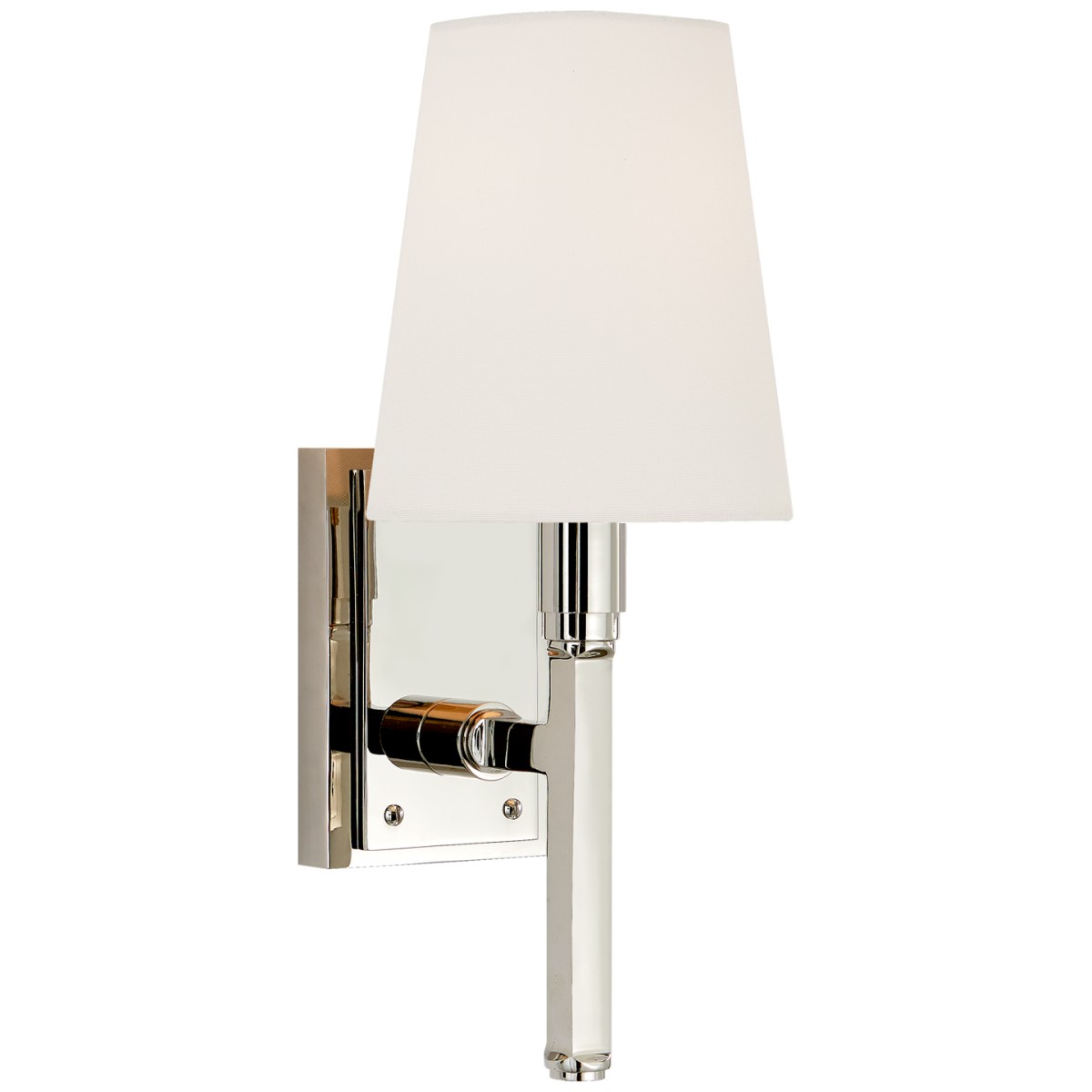 Watson Small Tail Sconce with Linen Shade | Highlight image