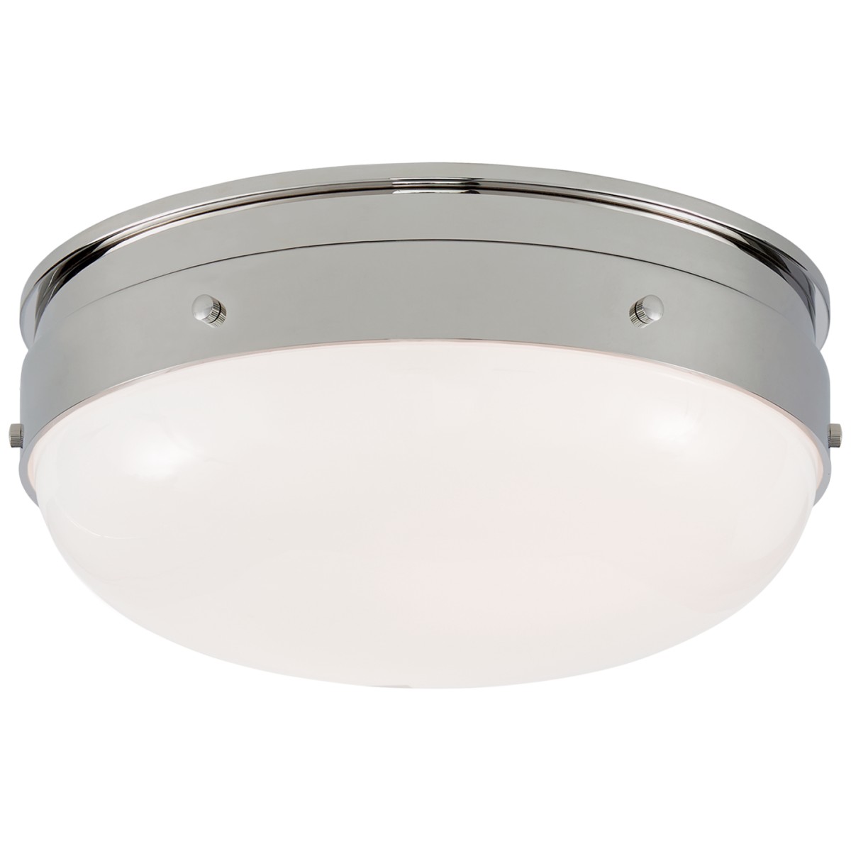 Hicks Small Flush Mount with White Glass