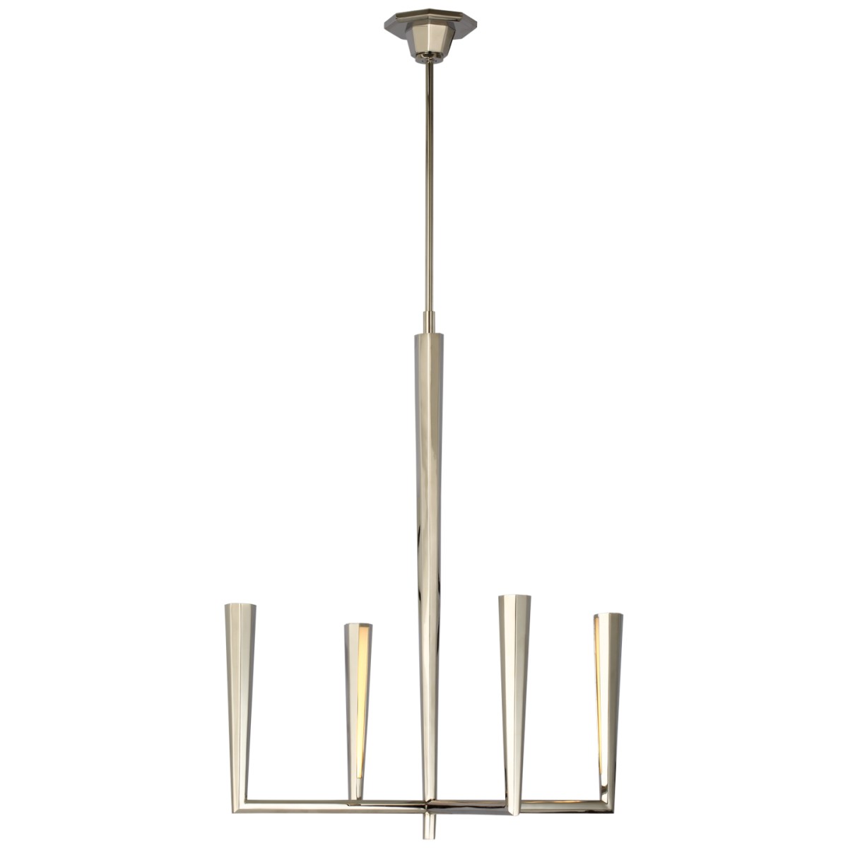 Galahad Small Chandelier with White Glass | Highlight image