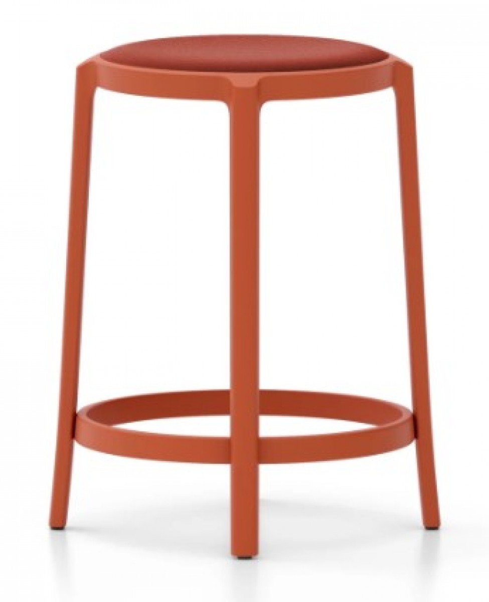 On & On Counter Stool, Upholstered Seat | Highlight image