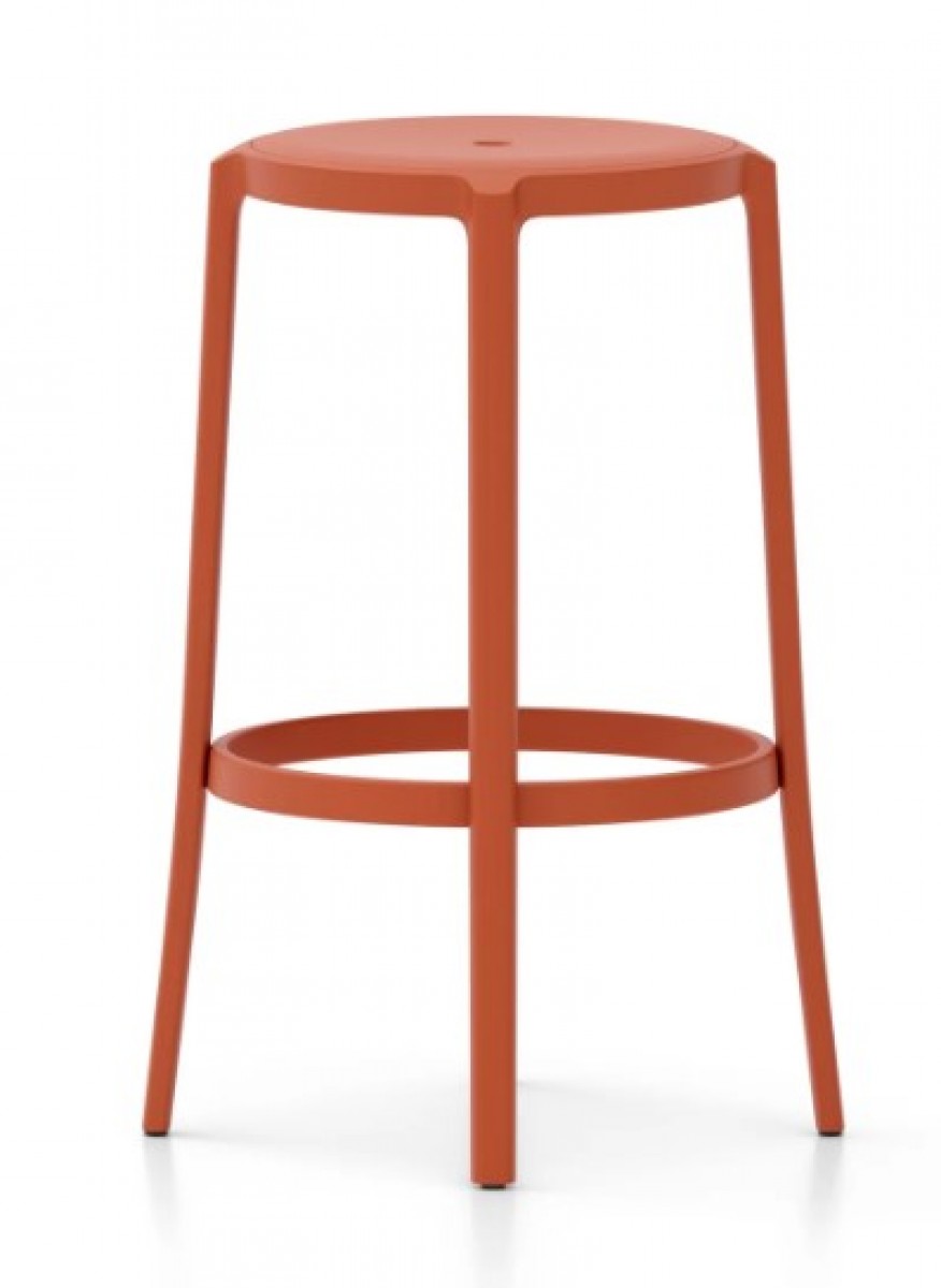 On & On Bar Stool, Recycled Plastic Seat