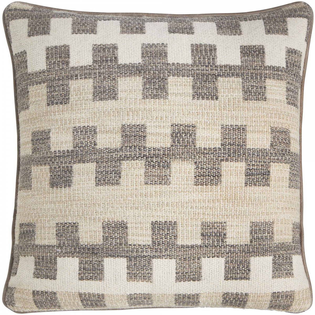 Decorative Pillow 21"x21" Feather Blendown, Knife-edge Border with Welt