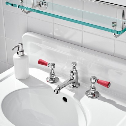 Highgate ASH NYC Edition Lavatory Faucet with Porcelain Lever Handles | Highlight image 2