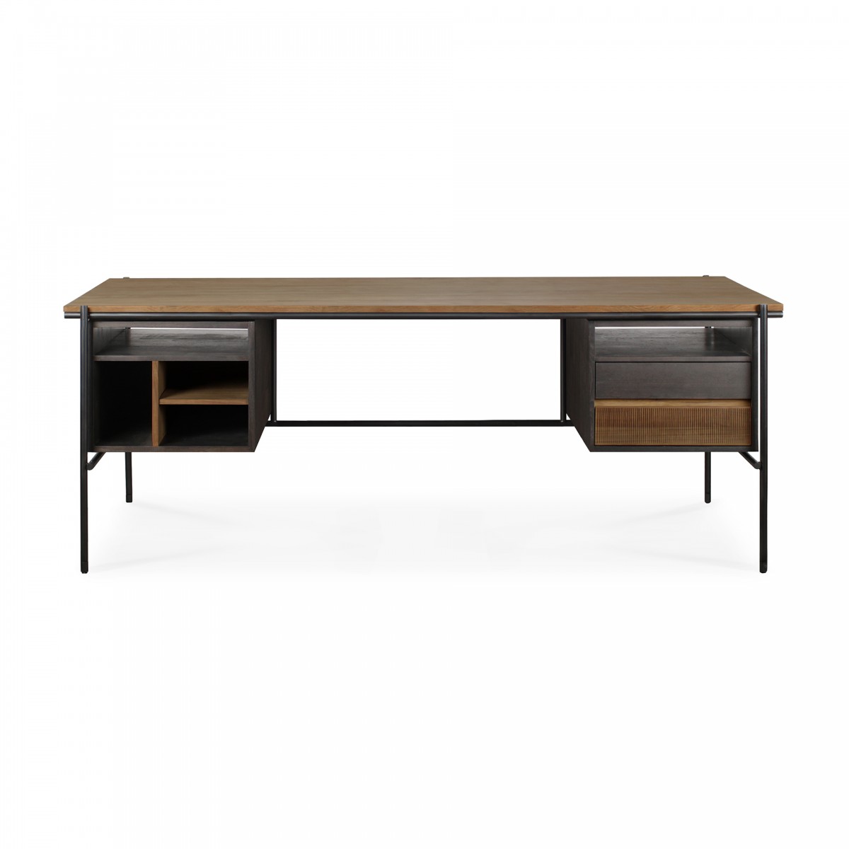 Teak Oscar Desk with Drawers - 2 Drawers | Highlight image