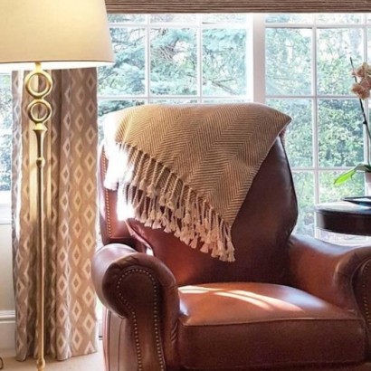 Bristol Floor Lamp with Linen Shade | Highlight image 2