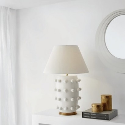 Linden Table Lamp with Linen Shade | Highlight image 2
