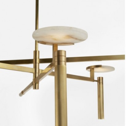 Melange Large Floating Disc Chandelier with Alabaster | Highlight image 2