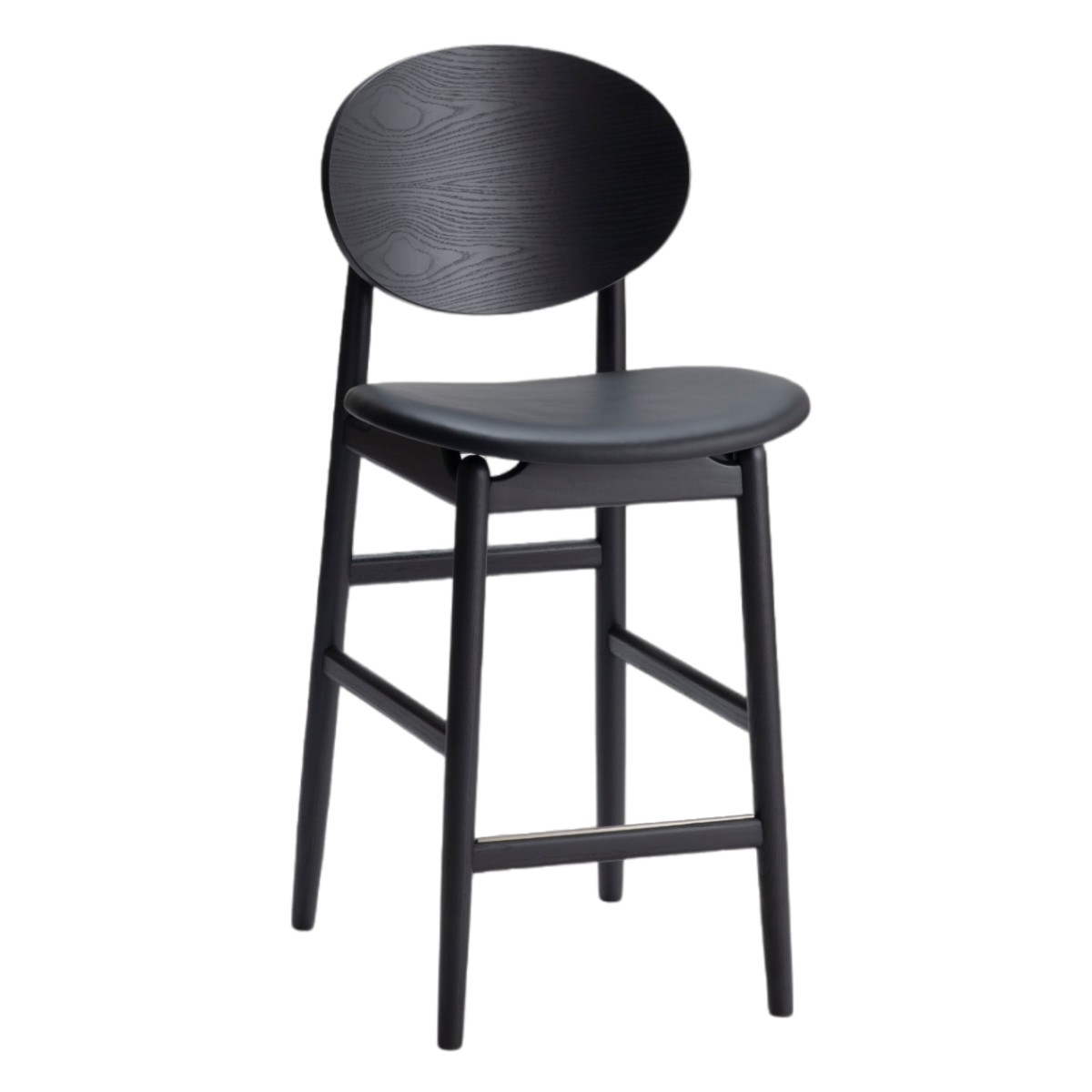 Outline Barstool with Leather Seat
