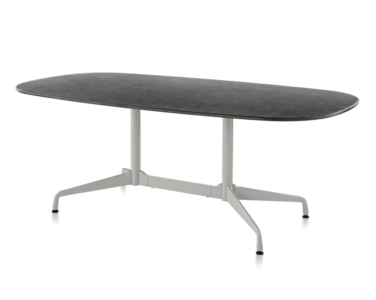 Eames Conference Table with Oval Top and Segmented Base