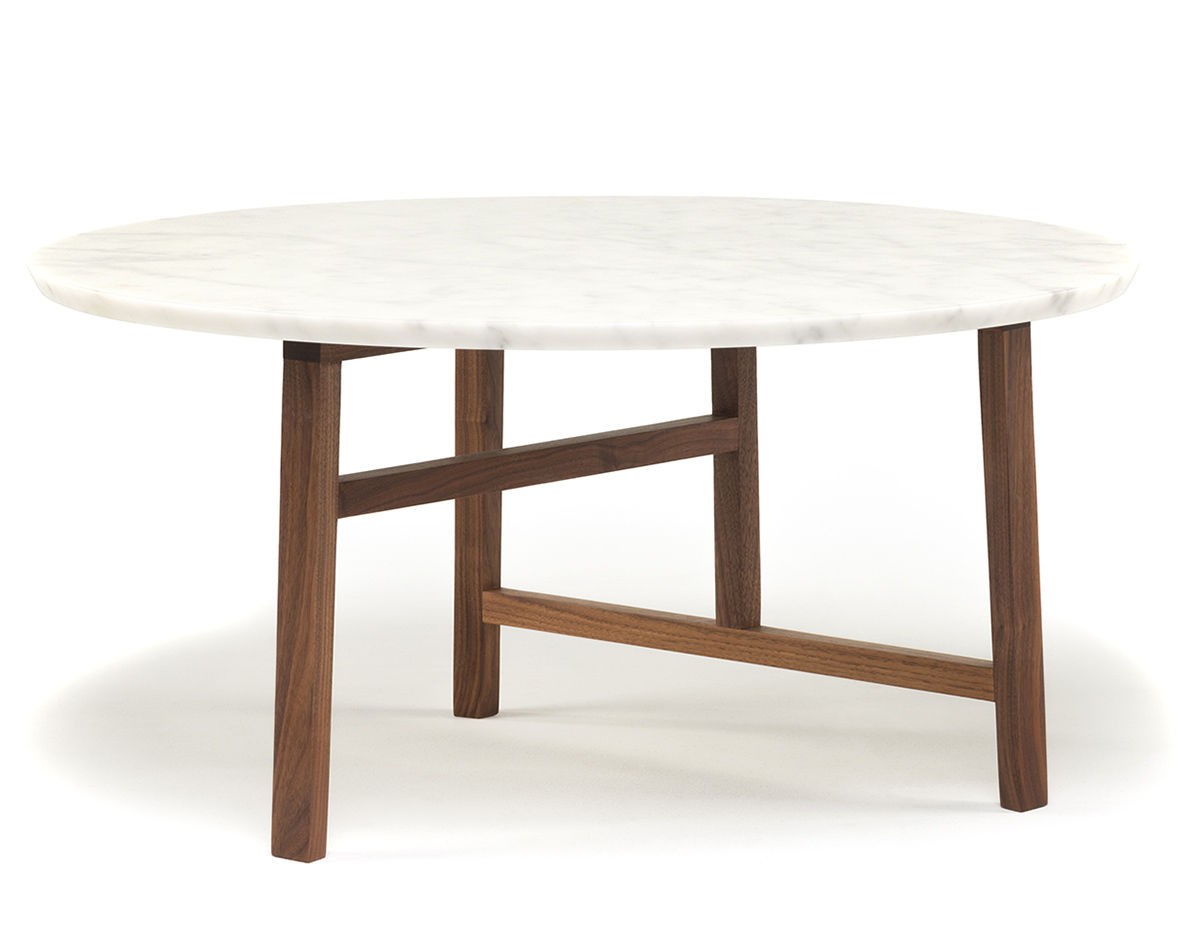 Trio Round Coffee Table with Marble Top