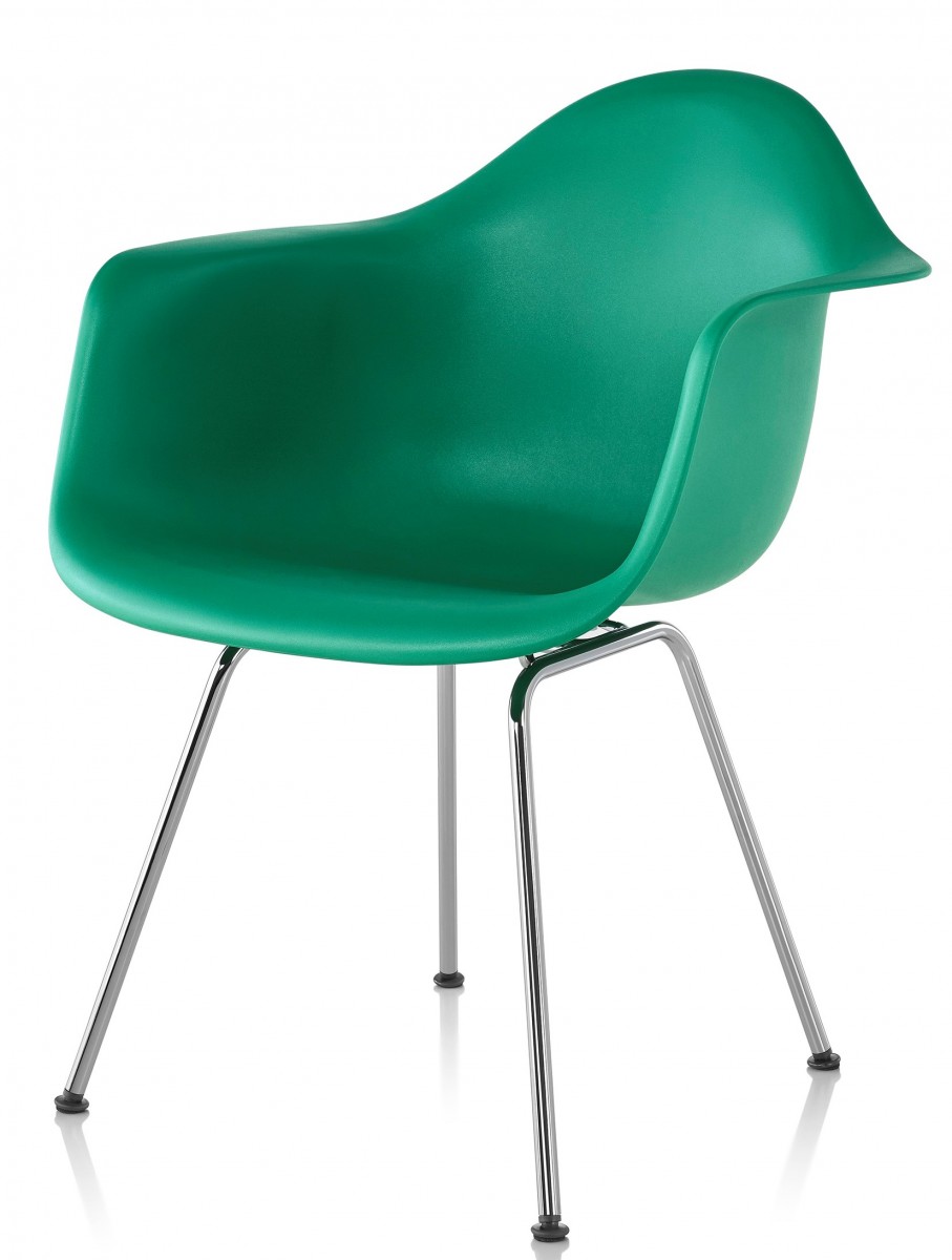 Eames Molded Plastic Armchair, 4-Leg Base