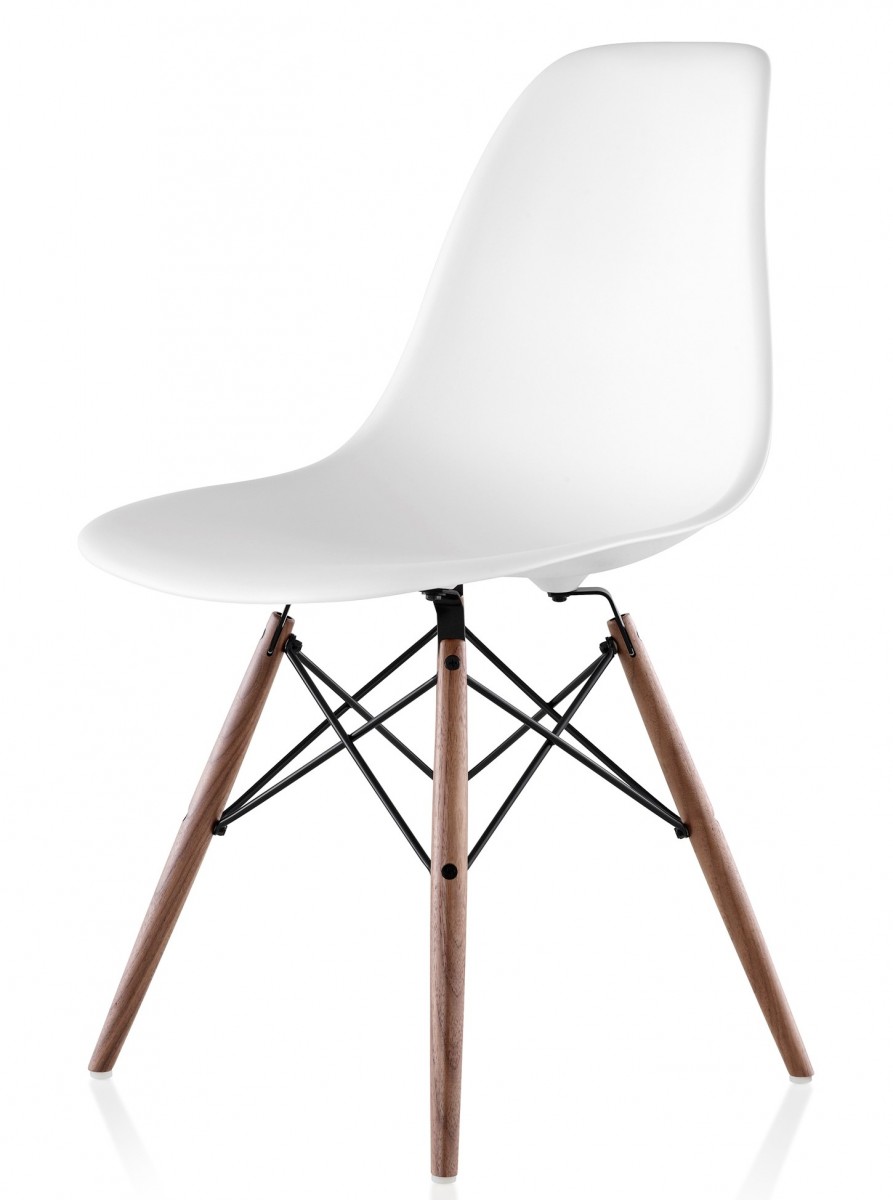 Eames Molded Plastic Side Chair, Dowel Base