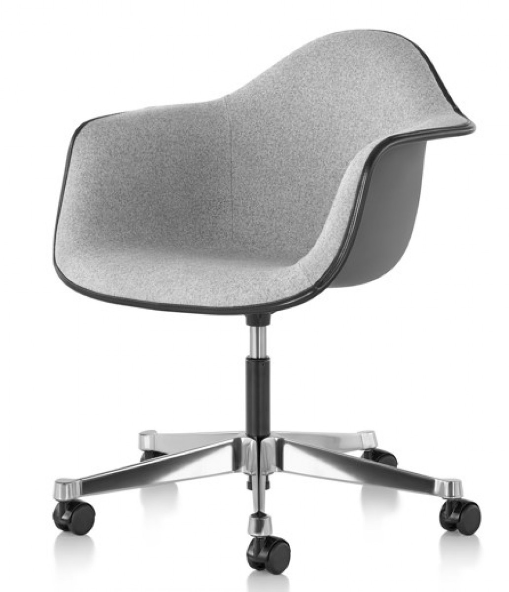 Eames Task Chair, Arm Shell, Fiberglass & Fully Upholstered Shell