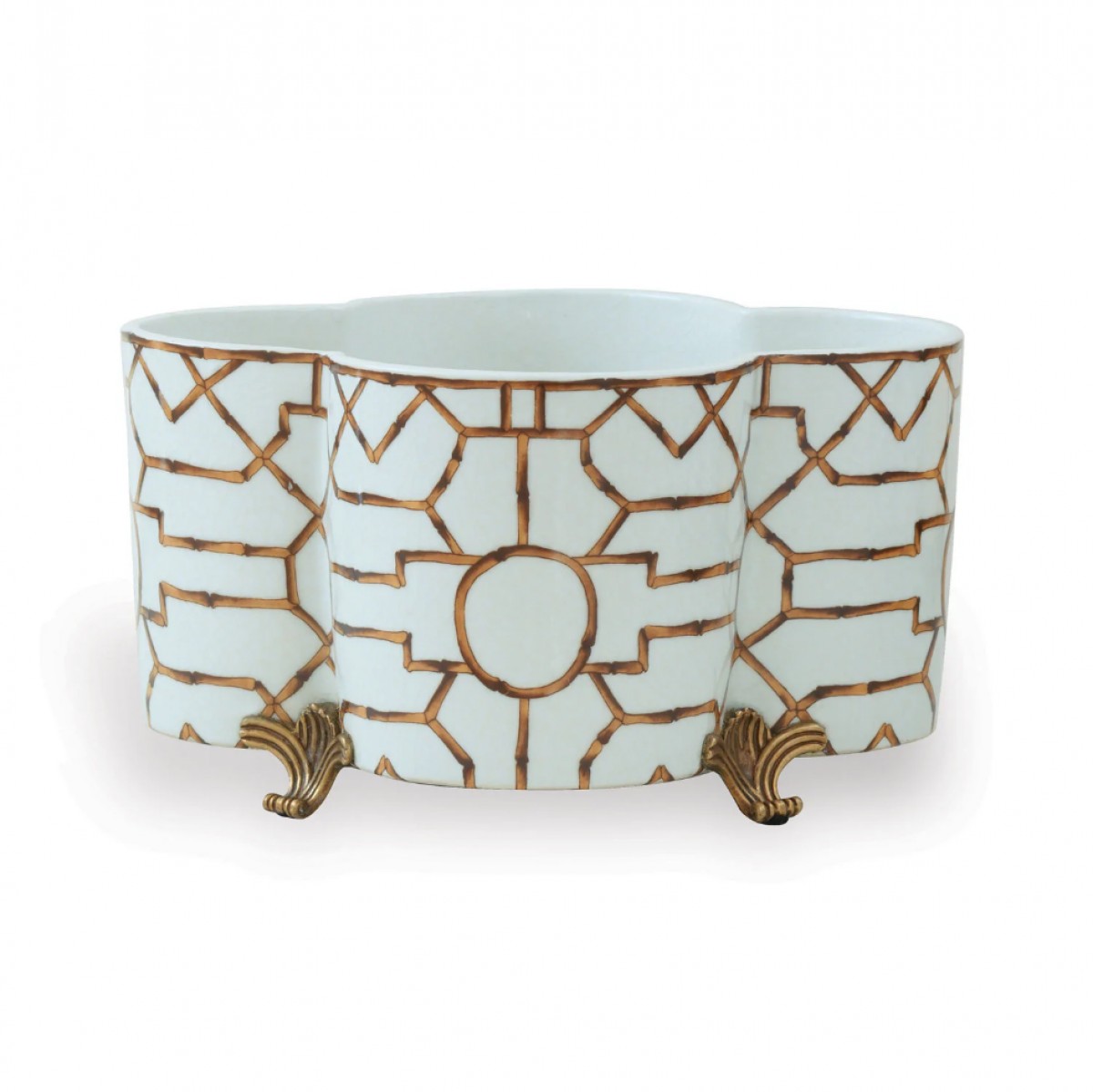 Scalamandre Baldwin Quatrefoil Planter