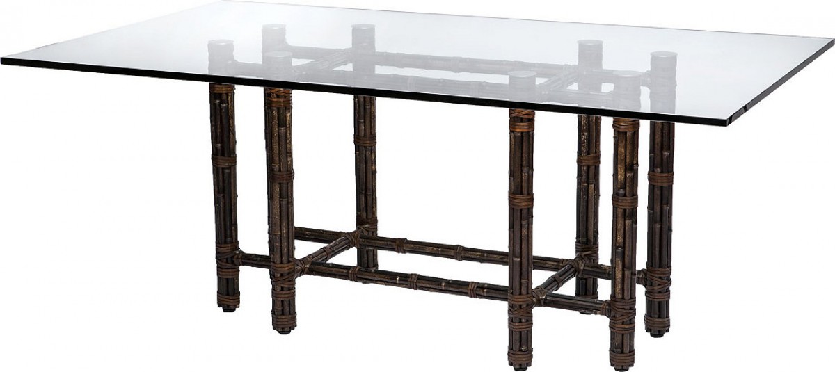 Rectangular Dining Table in Black Bamboo