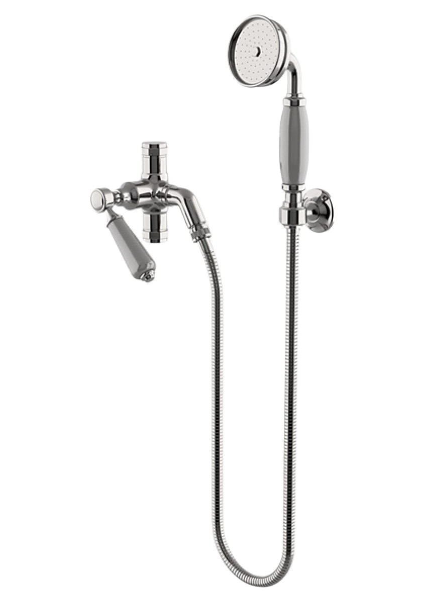 Easton Classic Handshower with Diverter and White Porcelain Lever Handle