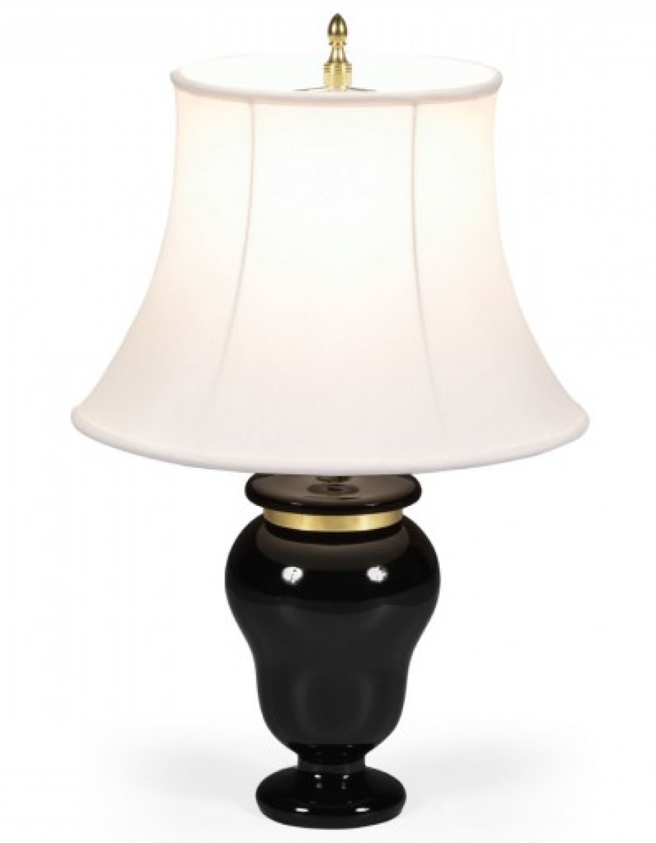 Black & Brass Urn Table Lamp