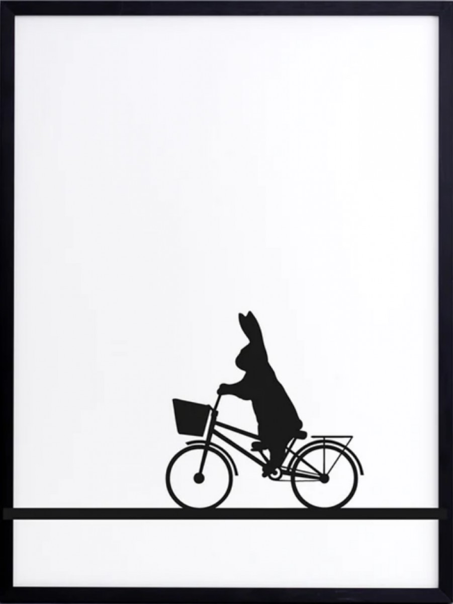 City Bike Rabbit Print with Aluminium Frame