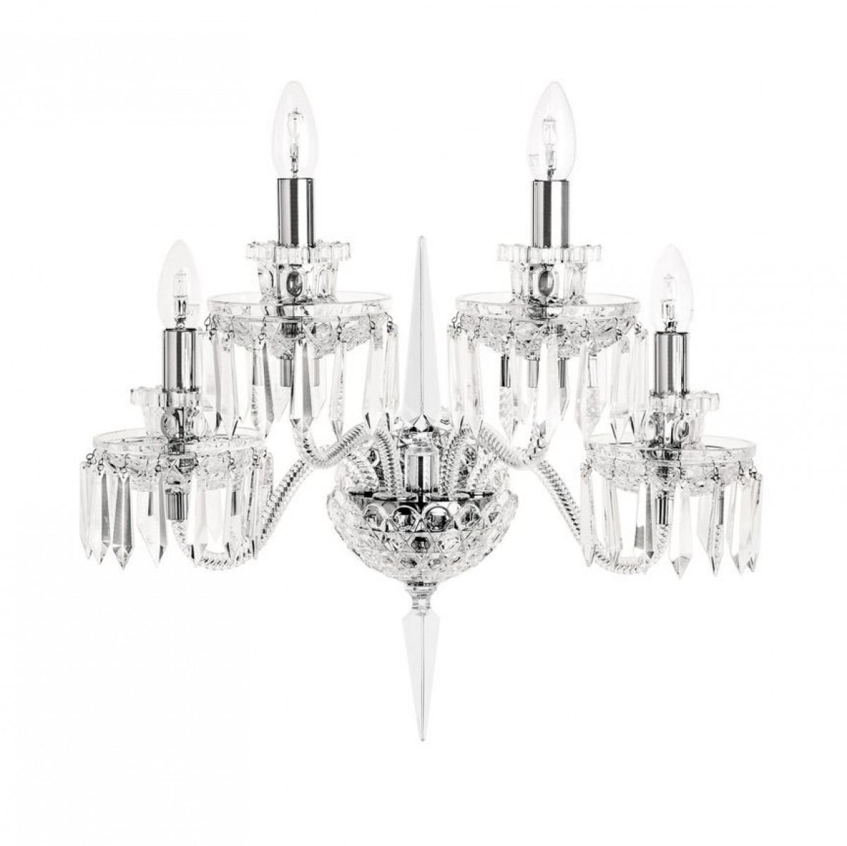 Royal 4-Light Sconce without Hurricanes - Clear