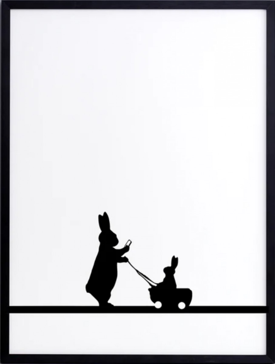 Insta Baby Rabbit Print with Aluminium Frame | Highlight image