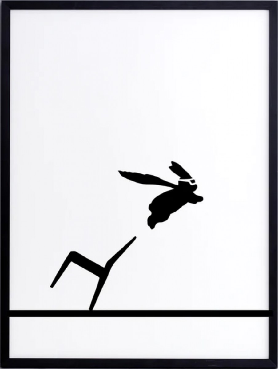 Superhero Rabbit Print with Aluminium Frame | Highlight image
