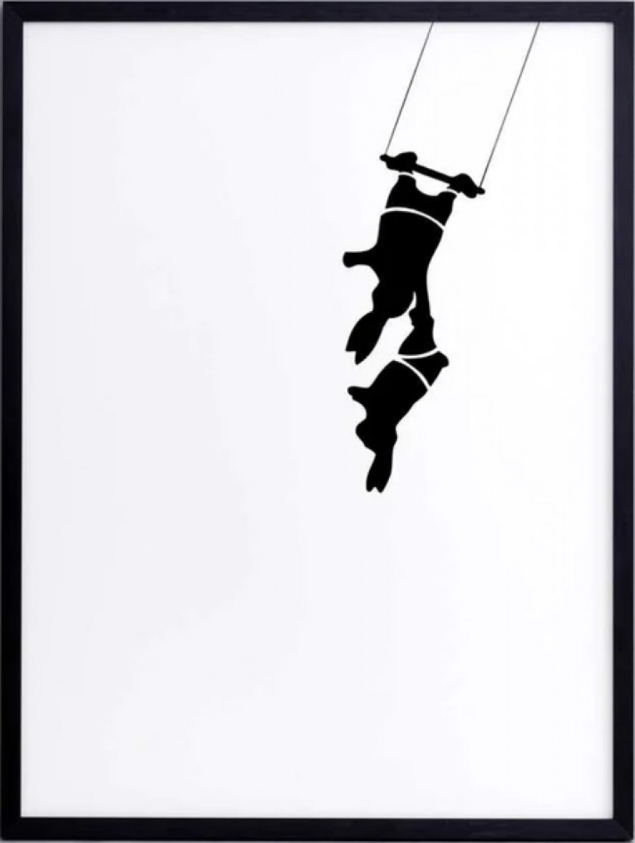 Trapeze Rabbit Print with Aluminium Frame