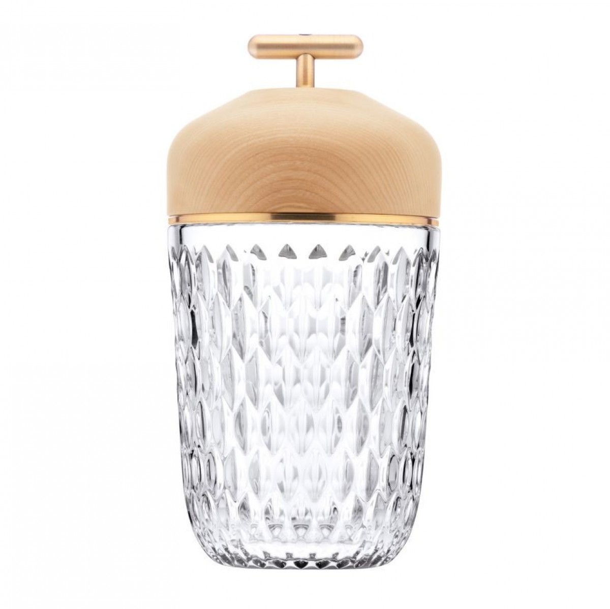 Folia Light Wood Portable Lamp - Clear Crystal