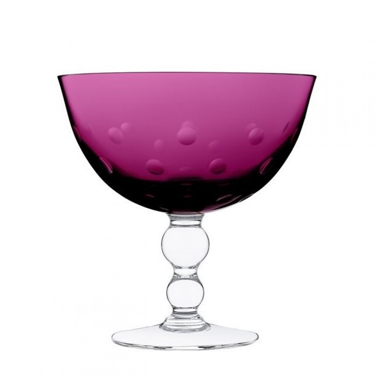 Bubbles Footed Cup- Amethyst