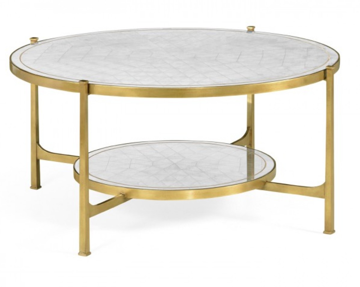 Eglomise Glass Gilded Coffee Table