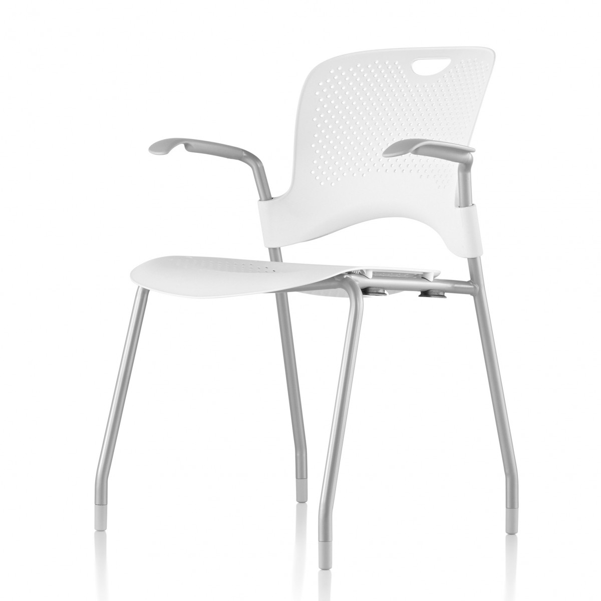 Caper Stacking Chair, Molded, Fixed Arm