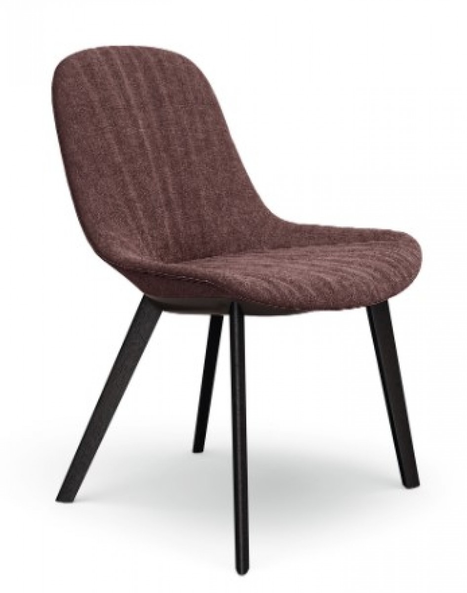 Sheru Chair, Wood Legs, No Arm (Casual Upholstery Look)