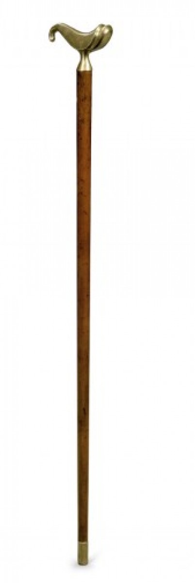 Mahogany Walking Stick with Brass Derby Topper